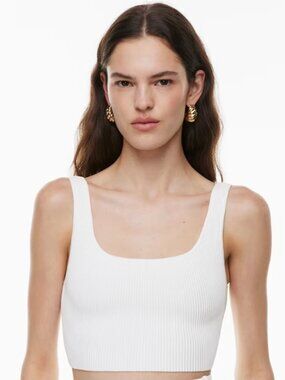 Babaton Sculpt Knit Squareneck Cropped Tank